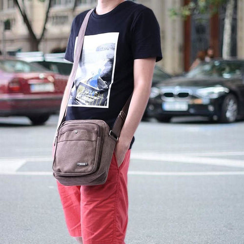 Canvas Button-Top Totes Bag