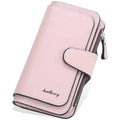 Women's Fashion Faux Leather Wallet with Card Slots & ID Window